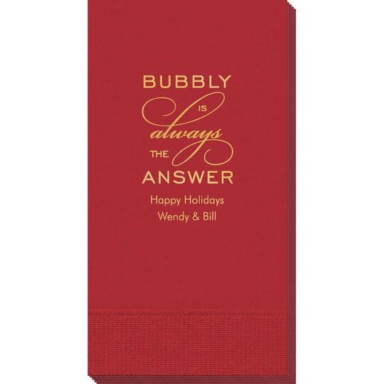 Bubbly is the Answer Guest Towels